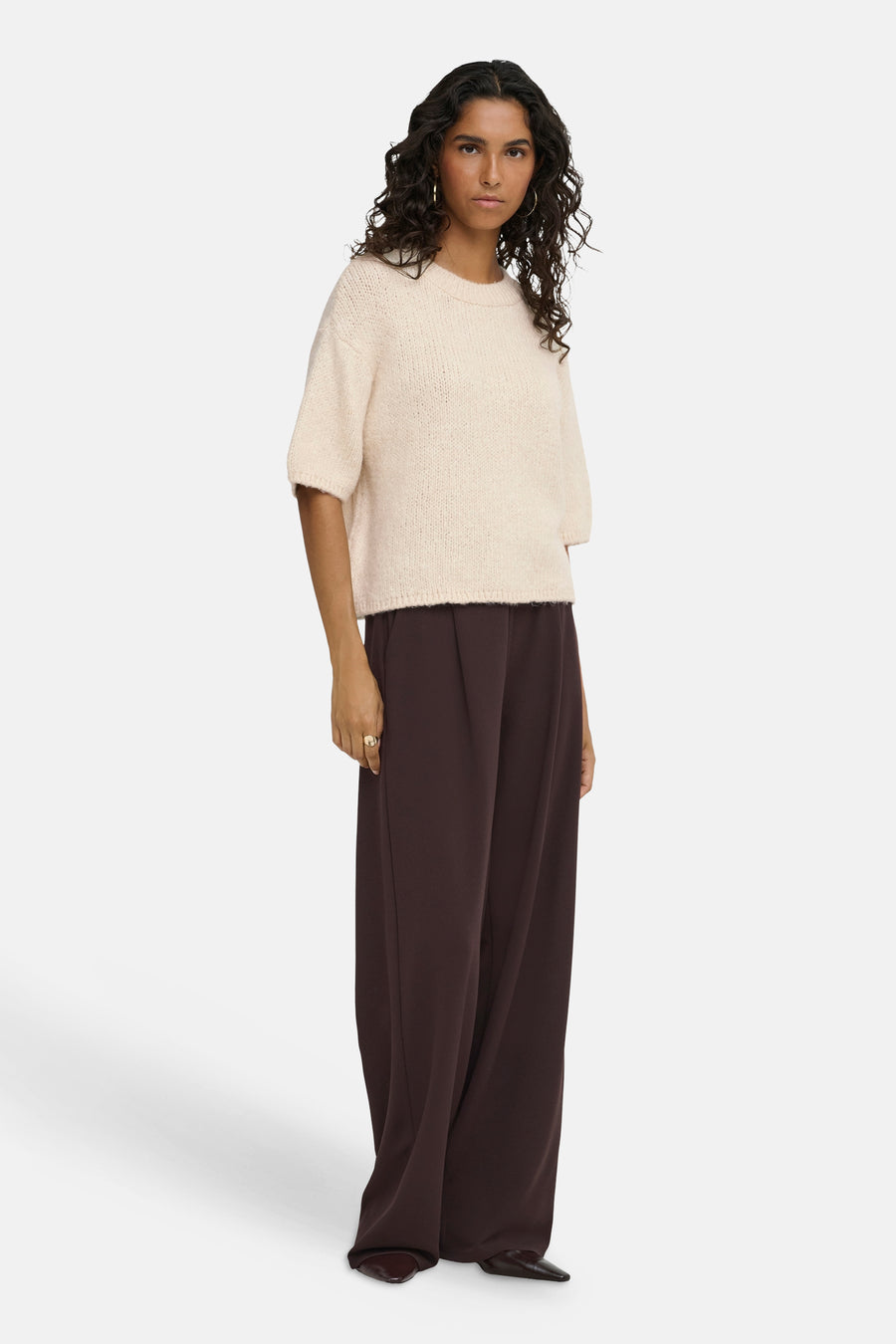 Pull col O Écru - JDY
