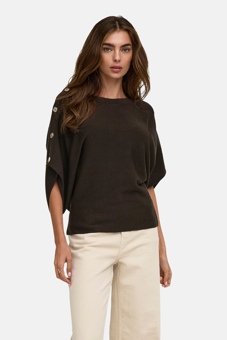 Pull col O brun - ONLY®