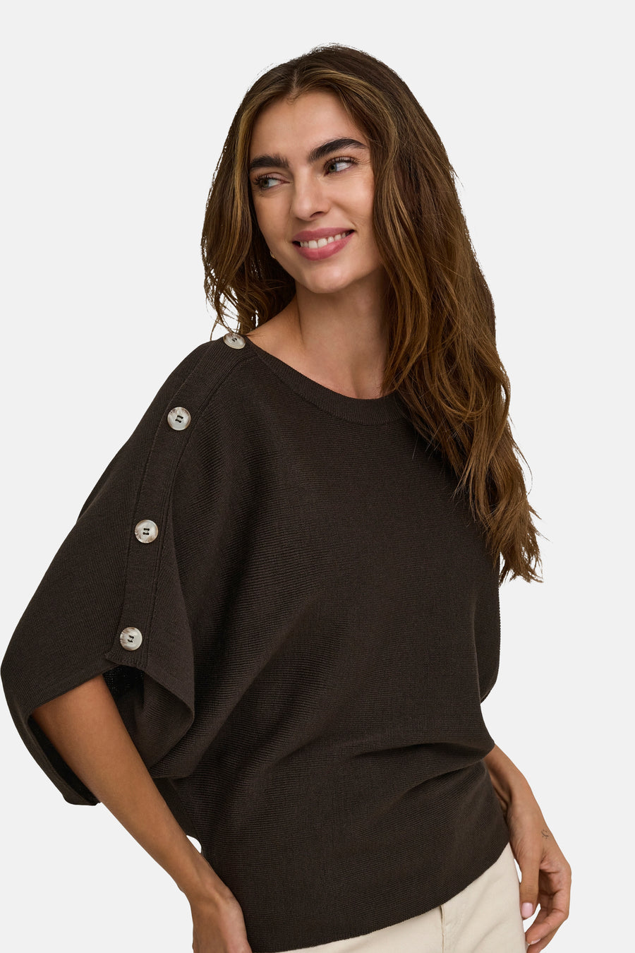 Pull col O brun - ONLY®