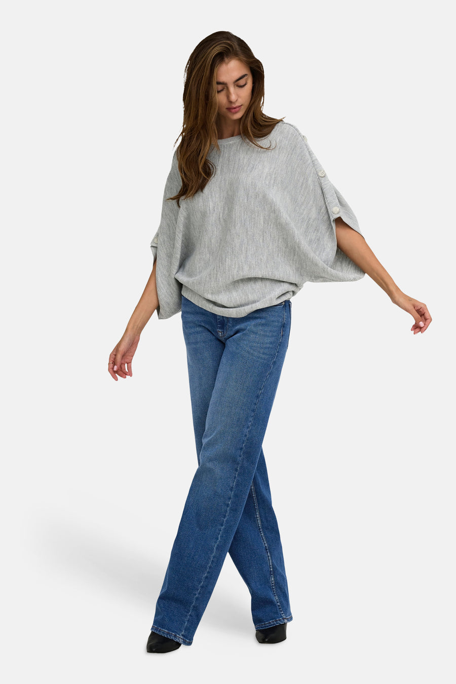 Pull col O gris - ONLY®