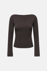 Top uni manche longue brun - JDY