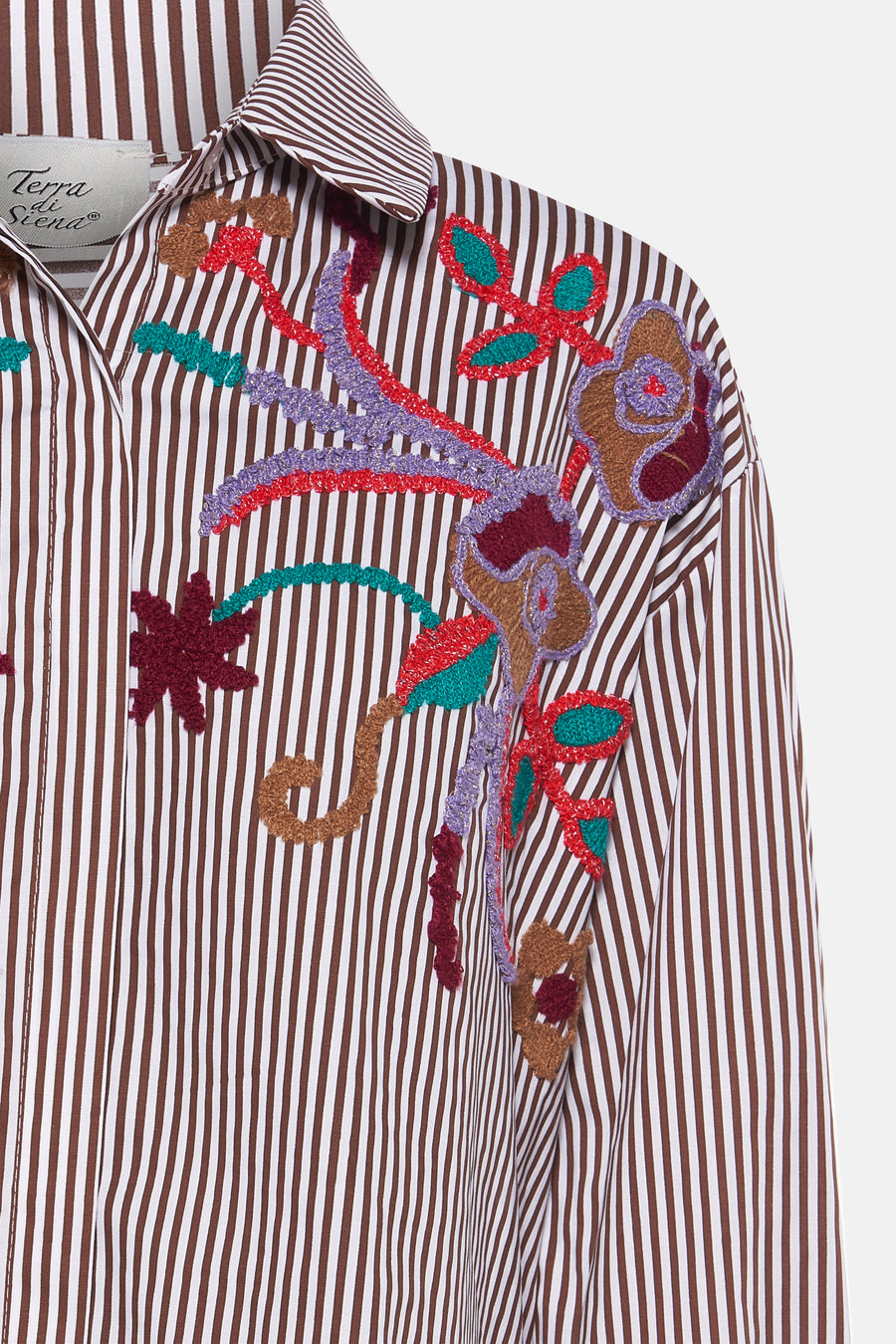 Blouse met lange mouwen - bruin - Terra di Siena