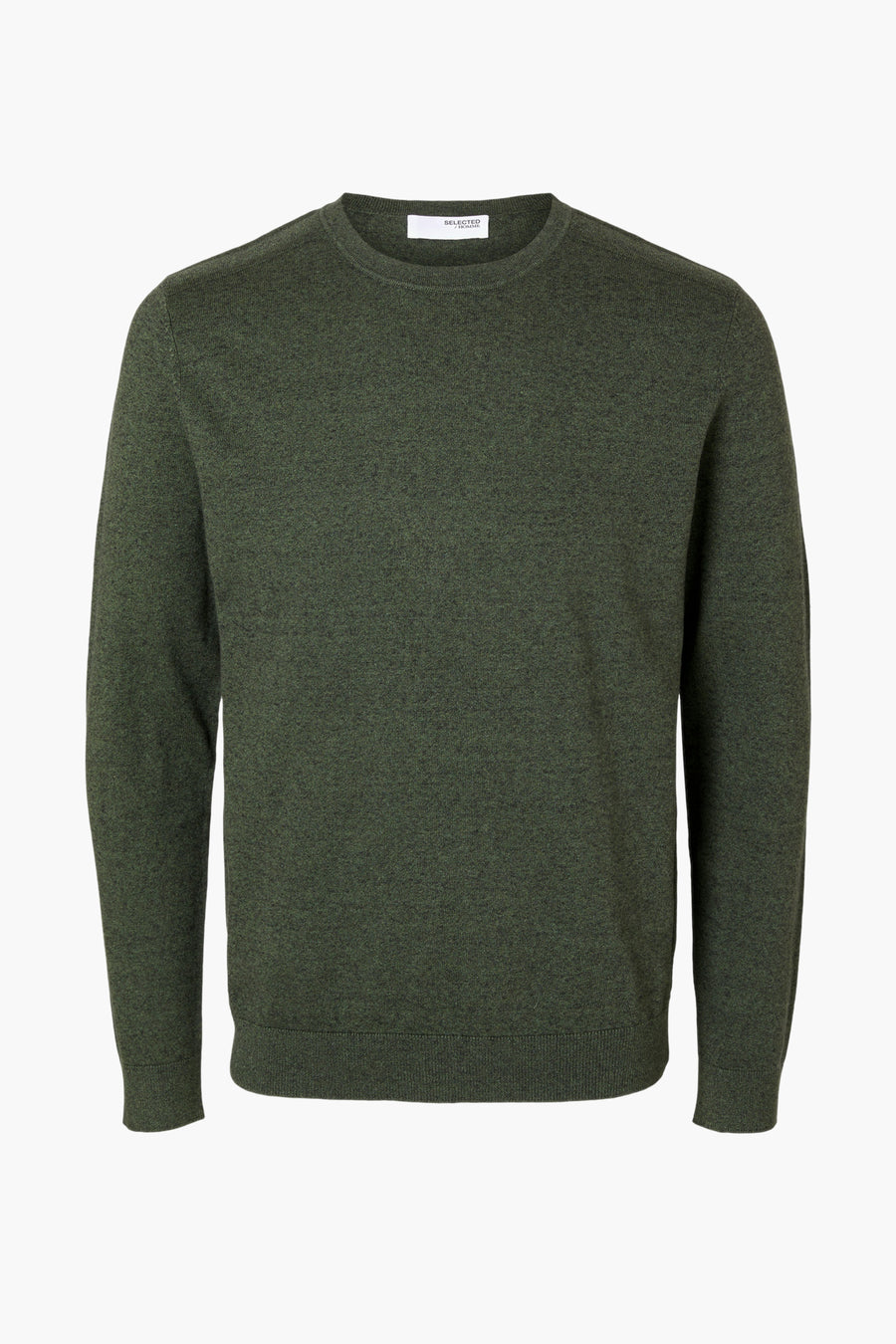 Pull met ronde hals - groen - SELECTED