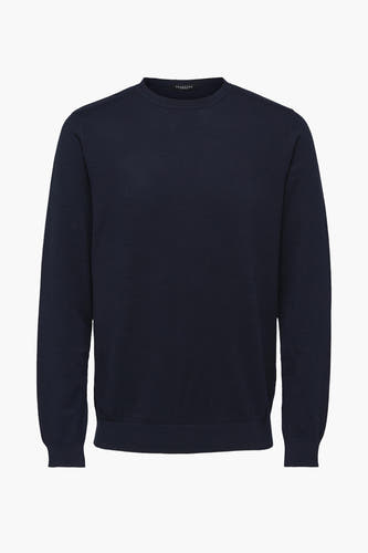 T-shirt bleu de SELECTED, uni et à manches longues.