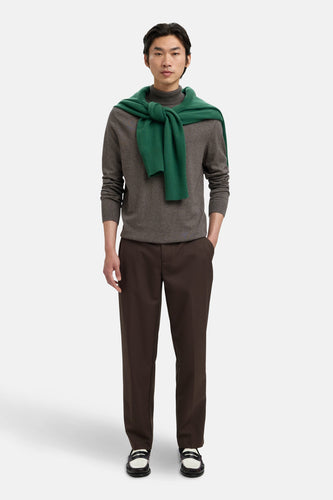 Pull met rolkraag - bruin - SELECTED