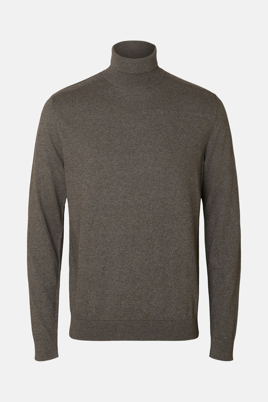 Pull met rolkraag - bruin - SELECTED