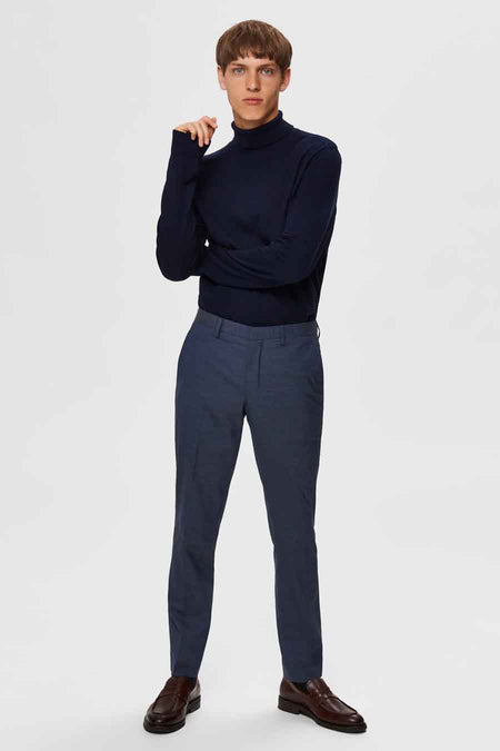 Trui met rolkraag Blauw - SELECTED