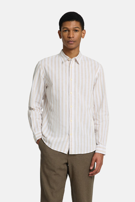 Hemd (lange mouwen) Beige - SELECTED
