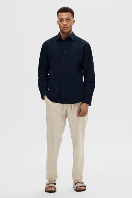 Hemd met lange mouwen - blauw
