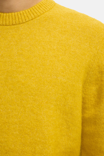 Trui met ronde hals geel - SELECTED