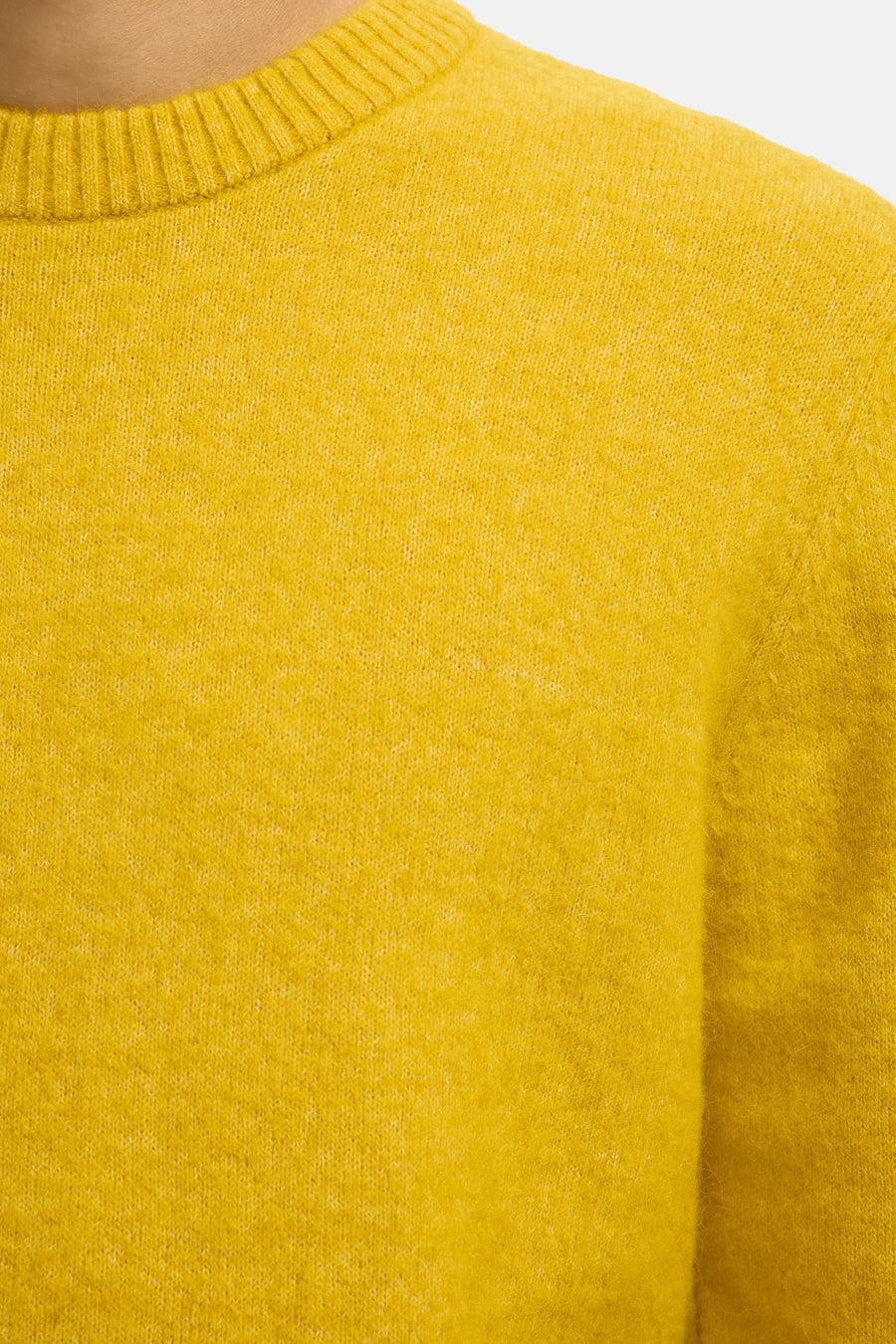 Trui met ronde hals geel - SELECTED