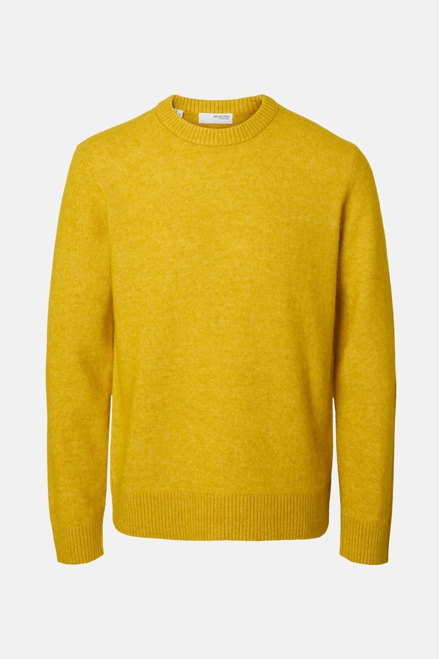 Trui met ronde hals geel - SELECTED