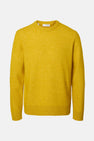 Pull à col rond - jaune