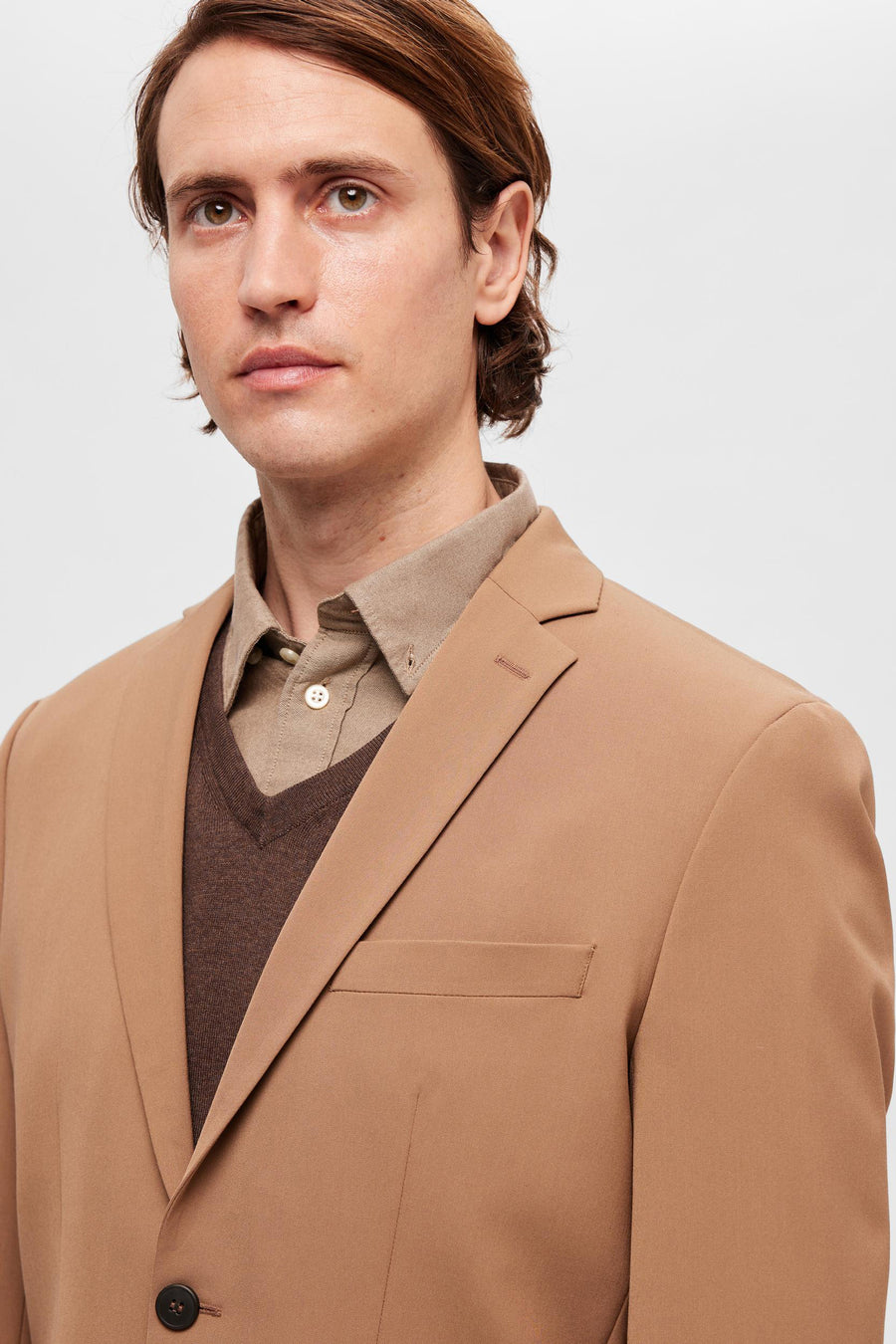 Blazer - bruin - SELECTED