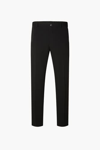 Pantalon de costume noir de SELECTED, uni, vu de face.
