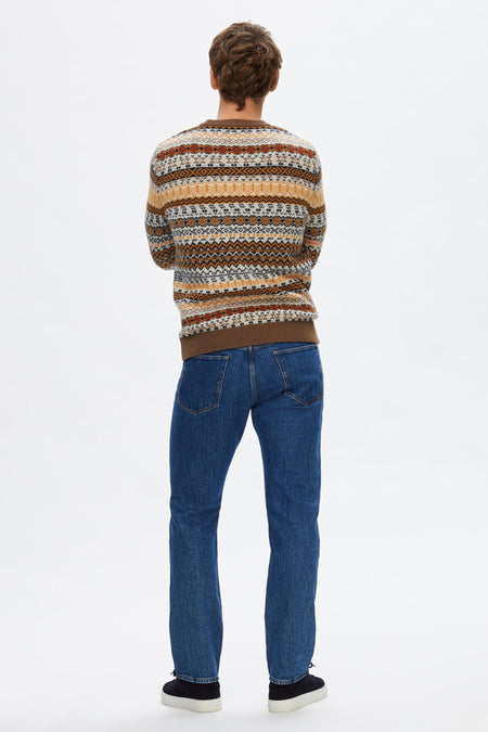 Trui met ronde hals Bruin - SELECTED