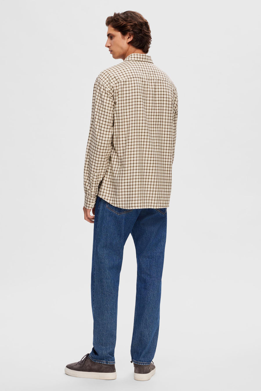 Chemise &agrave; manches longues - brun - SELECTED