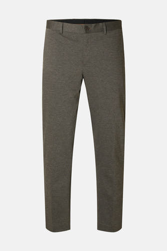 Pantalon de costume brun de SELECTED, avec une fine texture tissée et une coupe classique.