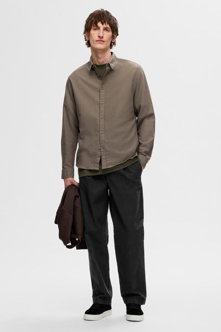 Hemd (lange mouwen) Bruin - SELECTED