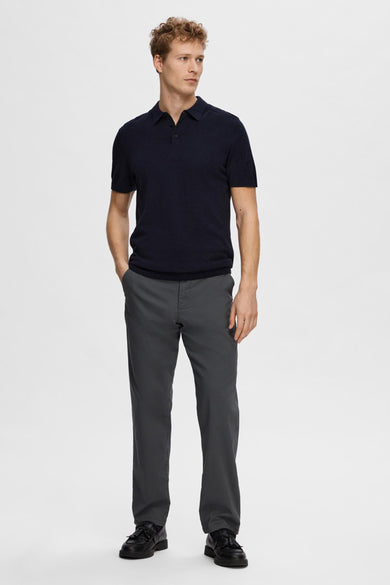 SLHBERG SS KNIT POLO NOOS