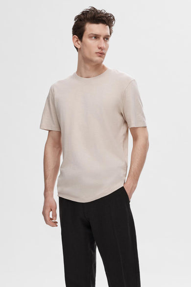 SLHASPEN SLUB SS O-NECK TEE NOOS