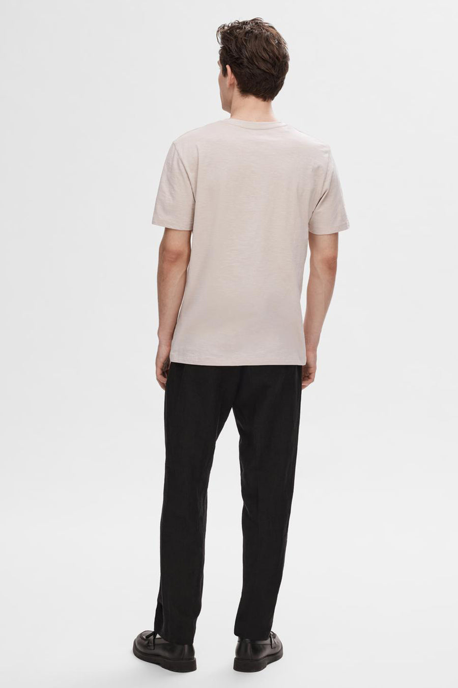 T-shirt met korte mouwen - beige - SELECTED