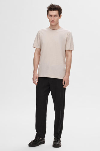 T-shirt met korte mouwen - beige - SELECTED