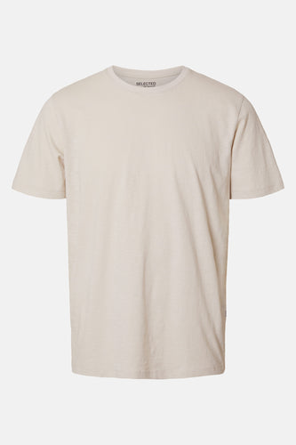 T-shirt met korte mouwen - beige - SELECTED