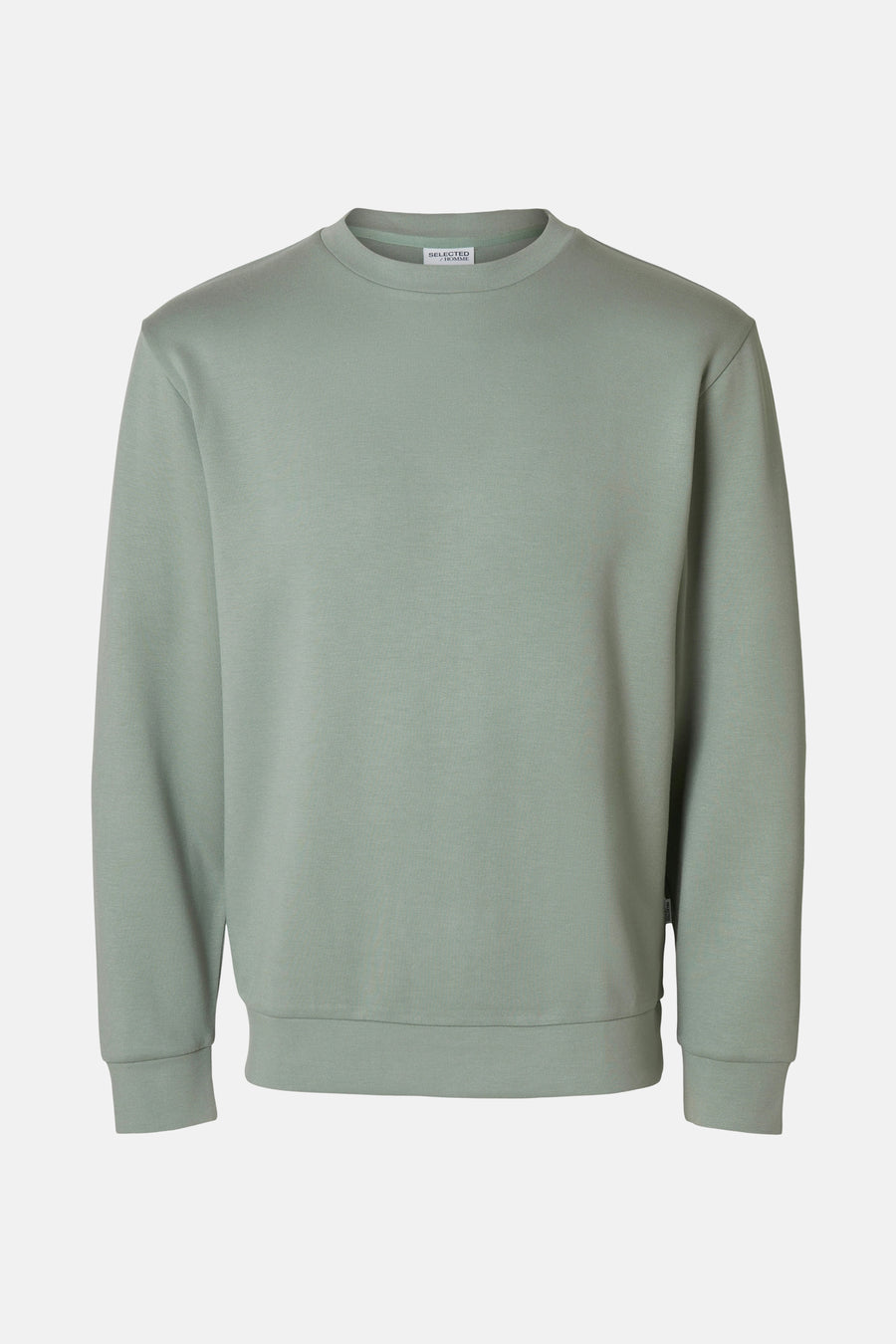 Groene sweater met ronde hals van SELECTED, met lange mouwen en geribbelde boorden.