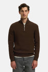 Trui met rolkraag bruin - SELECTED
