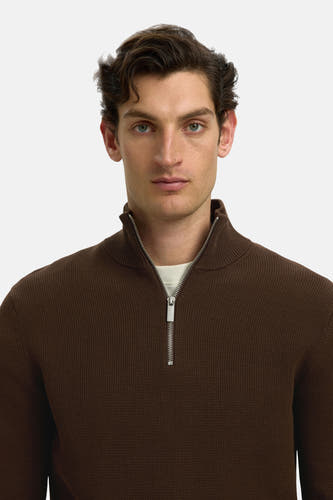 Trui met rolkraag bruin - SELECTED
