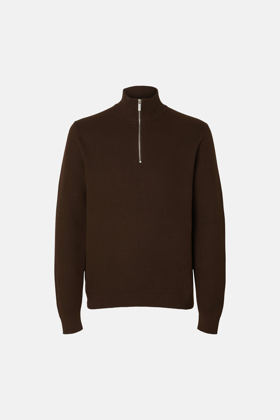 Trui met rolkraag bruin - SELECTED