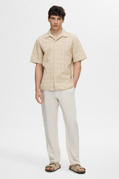 SLHRELAX-JAX SHIRT SS BRODERIE