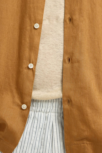 Chemise à manches courtes - beige - SELECTED