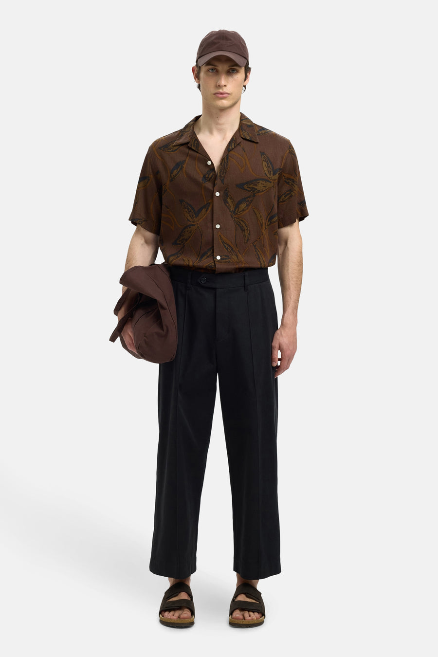 Chemise à manches courtes - brun - SELECTED