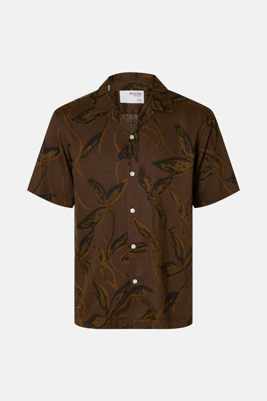 Chemise à manches courtes - brun - SELECTED