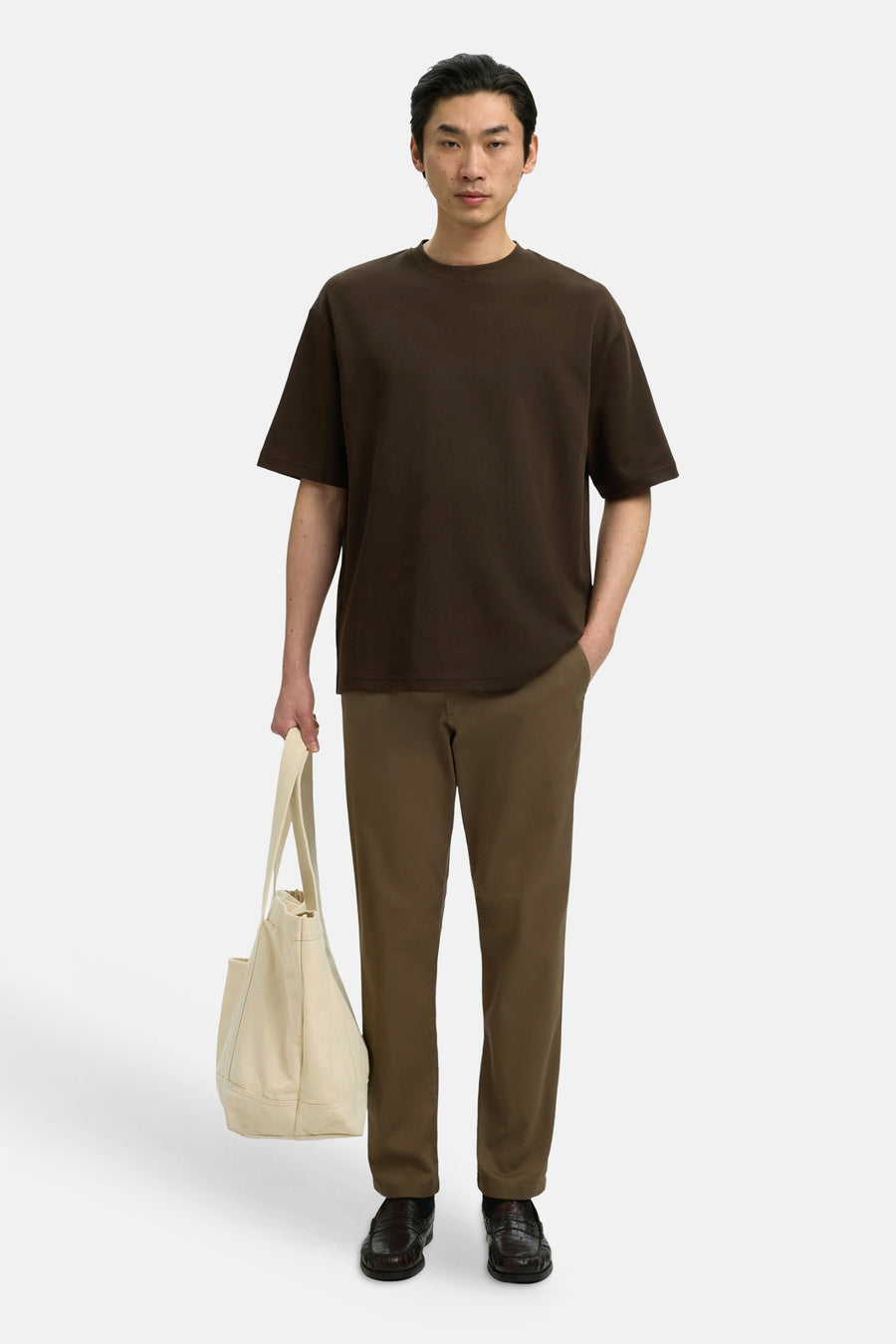 T-shirt (korte mouwen) bruin - SELECTED