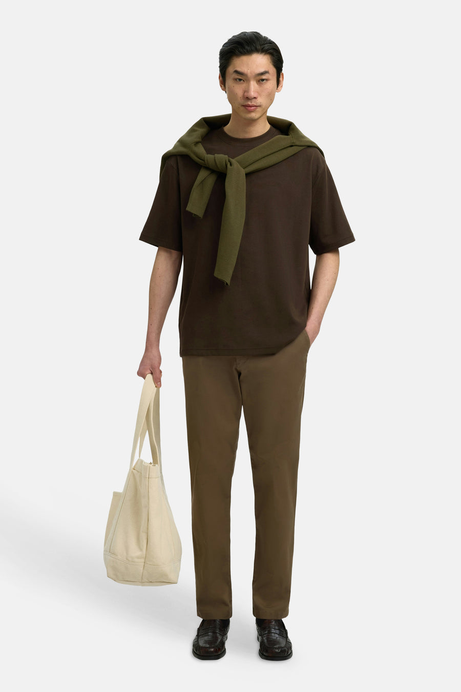 T-shirt (korte mouwen) bruin - SELECTED