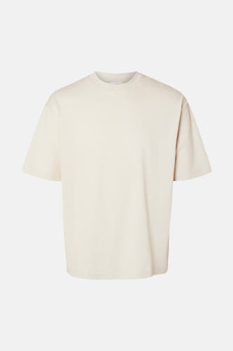 T-shirt (korte mouwen) ecru - SELECTED