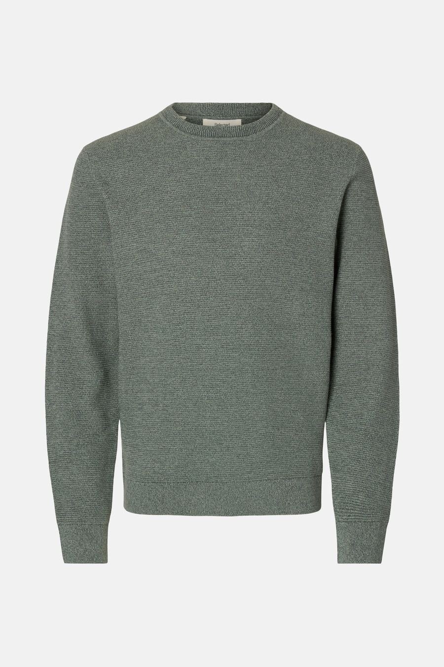 Pull met ronde hals - groen - SELECTED