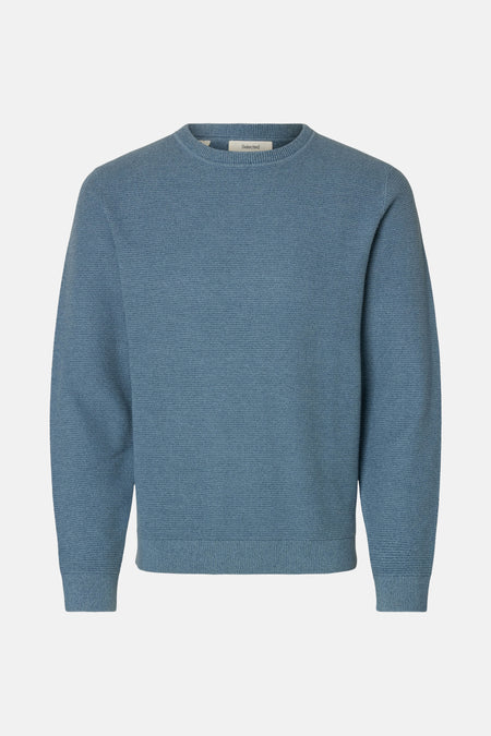Pull met ronde hals - blauw