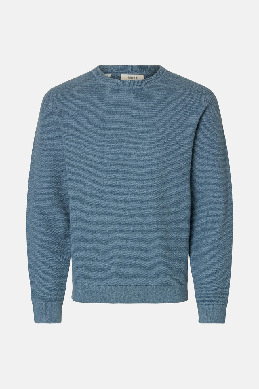 Pull met ronde hals - blauw - SELECTED