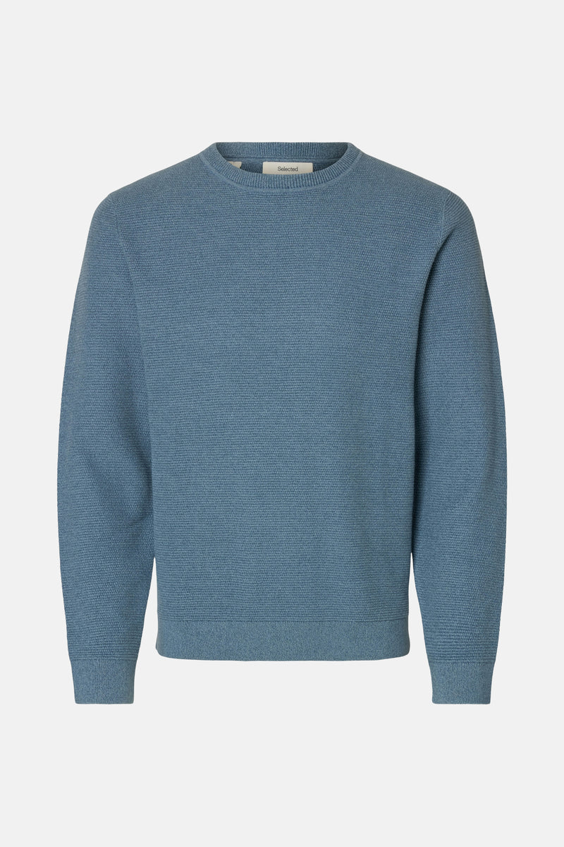 Pull met ronde hals - blauw