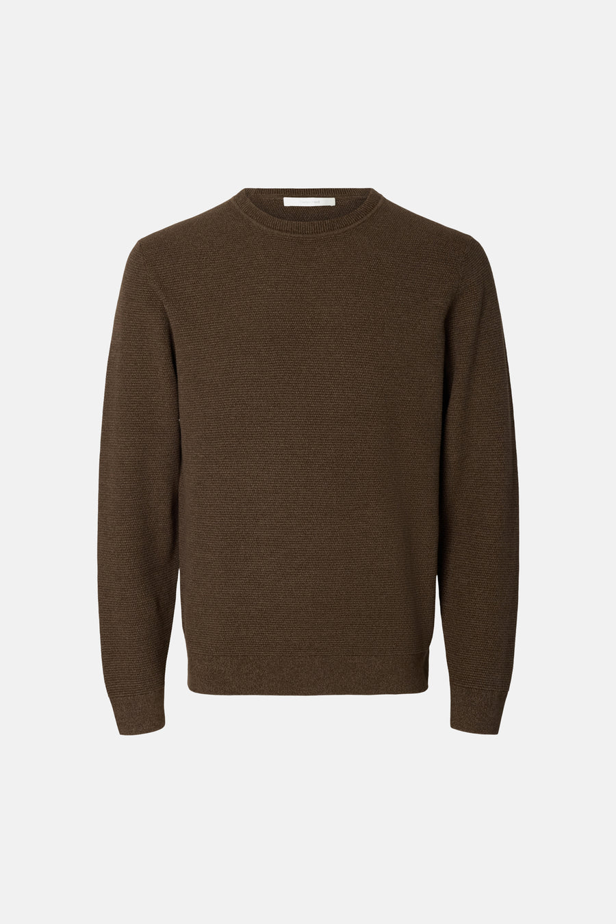 Trui met ronde hals bruin - SELECTED