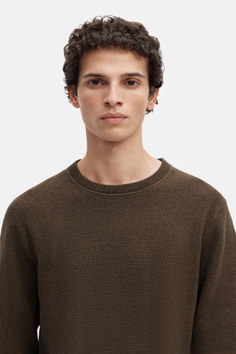 Trui met ronde hals bruin - SELECTED