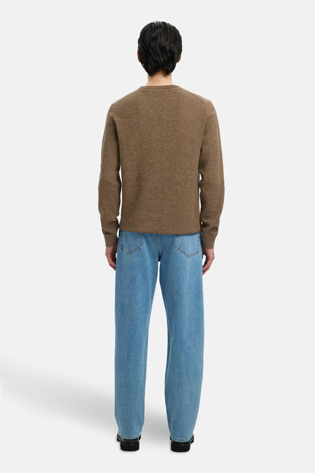 SLHROSS LS KNIT STRUCTURE CREW NECK NOOS