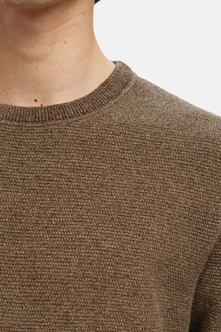 Pull met ronde hals - bruin