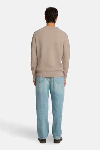 Pull à col rond - brun - SELECTED