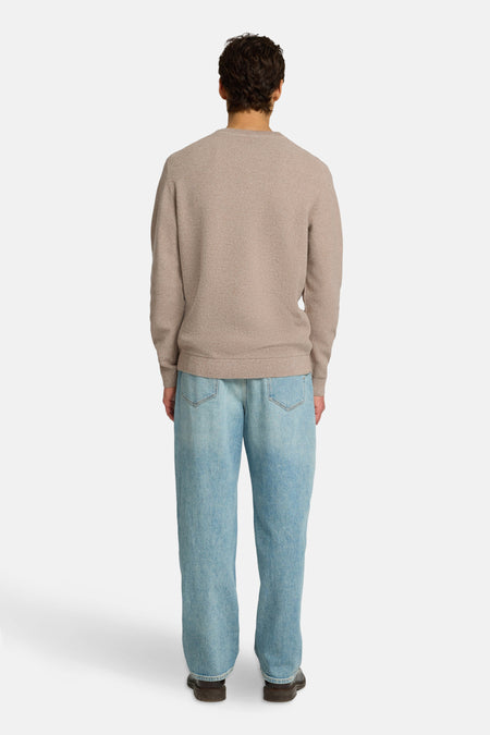 Pull met ronde hals - bruin