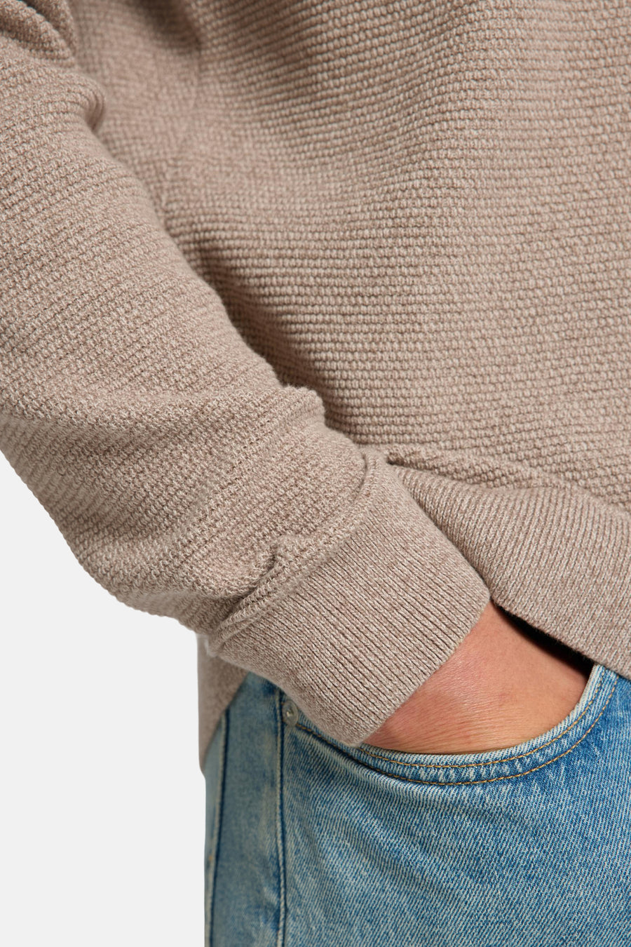 Pull à col rond - brun - SELECTED